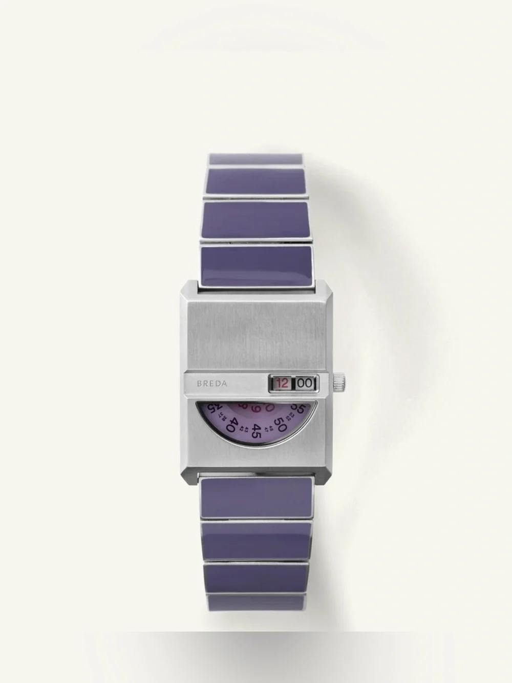 Breda Pulse Tandem Stainless Steel Bracelet Watch, 26mm purple New with Box